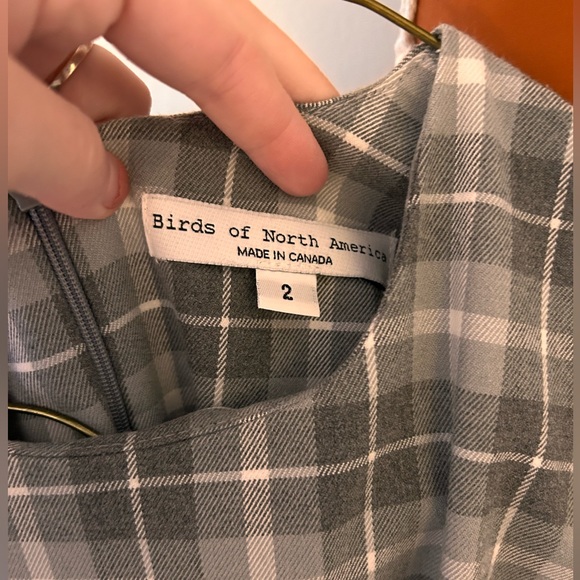 SOLD Birds of North America plaid dress - Picture 3 of 6